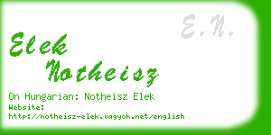 elek notheisz business card